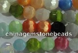 CCT366 15 inches 6mm faceted round cats eye beads wholesale