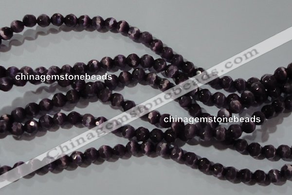 CCT367 15 inches 6mm faceted round cats eye beads wholesale