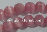 CCT372 15 inches 8mm faceted round cats eye beads wholesale