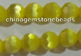 CCT376 15 inches 8mm faceted round cats eye beads wholesale