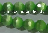 CCT379 15 inches 8mm faceted round cats eye beads wholesale