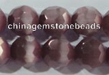 CCT396 15 inches 10mm faceted round cats eye beads wholesale