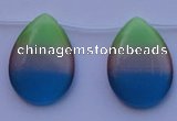 CCT44 14.5 inches 22*30mm flat teardrop mix color cats eye beads