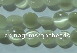 CCT450 15 inches 6mm flat round cats eye beads wholesale