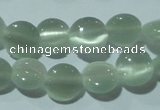 CCT451 15 inches 6mm flat round cats eye beads wholesale