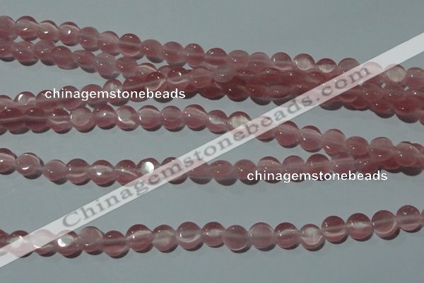 CCT452 15 inches 6mm flat round cats eye beads wholesale