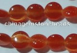 CCT454 15 inches 6mm flat round cats eye beads wholesale