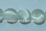 CCT480 15 inches 8mm flat round cats eye beads wholesale