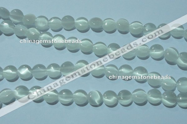 CCT480 15 inches 8mm flat round cats eye beads wholesale