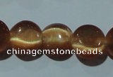 CCT488 15 inches 8mm flat round cats eye beads wholesale