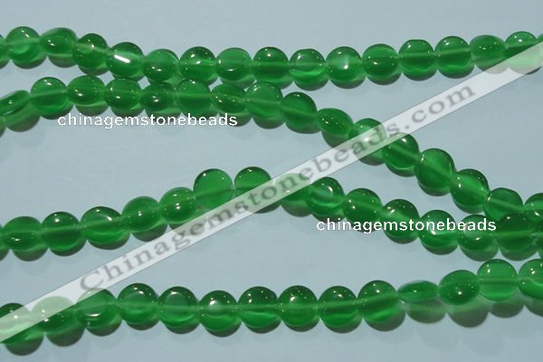 CCT497 15 inches 8mm flat round cats eye beads wholesale