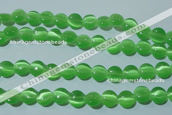 CCT521 15 inches 10mm flat round cats eye beads wholesale