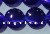 CCT551 15 inches 12mm flat round cats eye beads wholesale