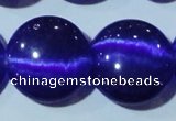 CCT580 15 inches 14mm flat round cats eye beads wholesale