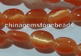 CCT634 15 inches 6*8mm oval cats eye beads wholesale