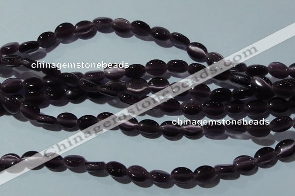 CCT642 15 inches 6*8mm oval cats eye beads wholesale