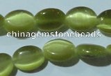 CCT646 15 inches 6*8mm oval cats eye beads wholesale