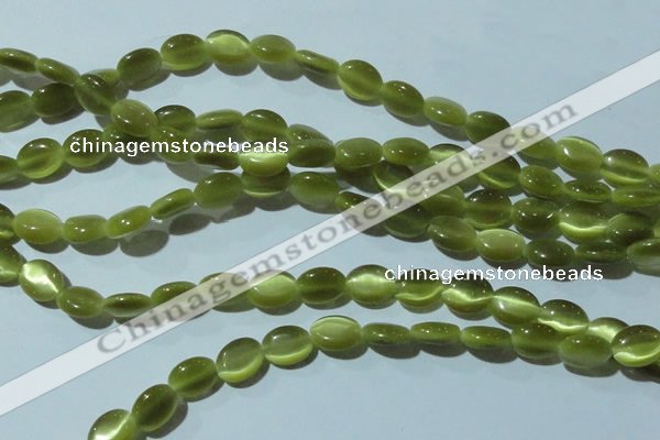 CCT646 15 inches 6*8mm oval cats eye beads wholesale