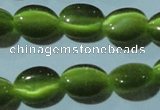 CCT648 15 inches 6*8mm oval cats eye beads wholesale