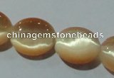 CCT667 15 inches 8*10mm oval cats eye beads wholesale