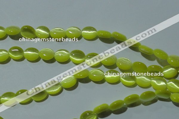 CCT669 15 inches 8*10mm oval cats eye beads wholesale