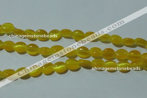 CCT670 15 inches 8*10mm oval cats eye beads wholesale