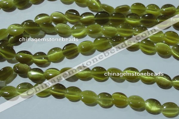 CCT672 15 inches 8*10mm oval cats eye beads wholesale