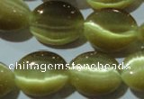 CCT673 15 inches 8*10mm oval cats eye beads wholesale