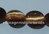 CCT674 15 inches 8*10mm oval cats eye beads wholesale