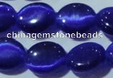 CCT679 15 inches 8*10mm oval cats eye beads wholesale