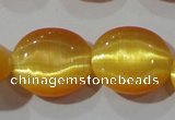 CCT697 15 inches 10*12mm oval cats eye beads wholesale