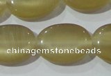 CCT723 15 inches 10*14mm oval cats eye beads wholesale