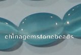 CCT729 15 inches 10*14mm oval cats eye beads wholesale