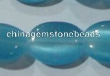 CCT752 15 inches 11*15mm oval cats eye beads wholesale