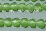 CCT965 15 inches 10*10mm faceted heart cats eye beads wholesale