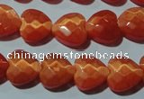 CCT971 15 inches 12*12mm faceted heart cats eye beads wholesale