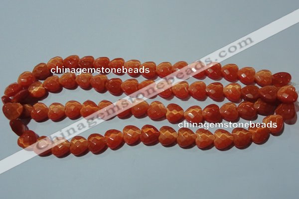 CCT971 15 inches 12*12mm faceted heart cats eye beads wholesale