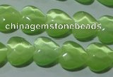 CCT972 15 inches 12*12mm faceted heart cats eye beads wholesale