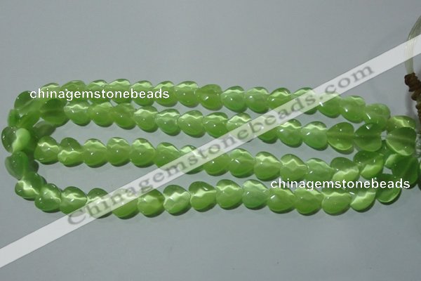 CCT972 15 inches 12*12mm faceted heart cats eye beads wholesale