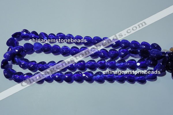 CCT974 15 inches 12*12mm faceted heart cats eye beads wholesale