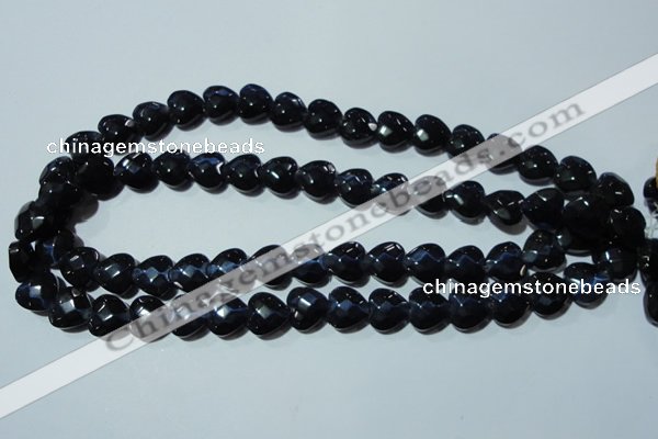 CCT975 15 inches 12*12mm faceted heart cats eye beads wholesale