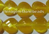 CCT986 15 inches 16*16mm faceted heart cats eye beads wholesale