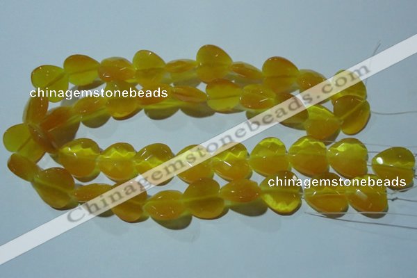 CCT991 15 inches 18*18mm faceted heart cats eye beads wholesale