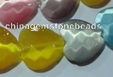 CCT992 15 inches 18*18mm faceted heart cats eye beads wholesale