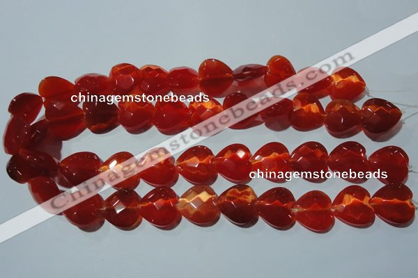 CCT993 15 inches 18*18mm faceted heart cats eye beads wholesale