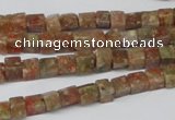 CCU05 15.5 inches 4*4mm cube New unakite beads wholesale