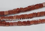 CCU06 15.5 inches 4*4mm cube goldstone beads wholesale