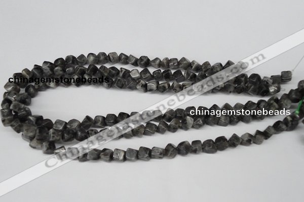 CCU100 15.5 inches 6*6mm cube black labradorite beads wholesale