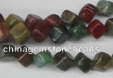 CCU107 15.5 inches 6*6mm cube Indian agate beads wholesale