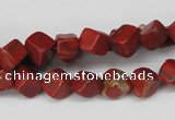 CCU108 15.5 inches 6*6mm cube red jasper beads wholesale